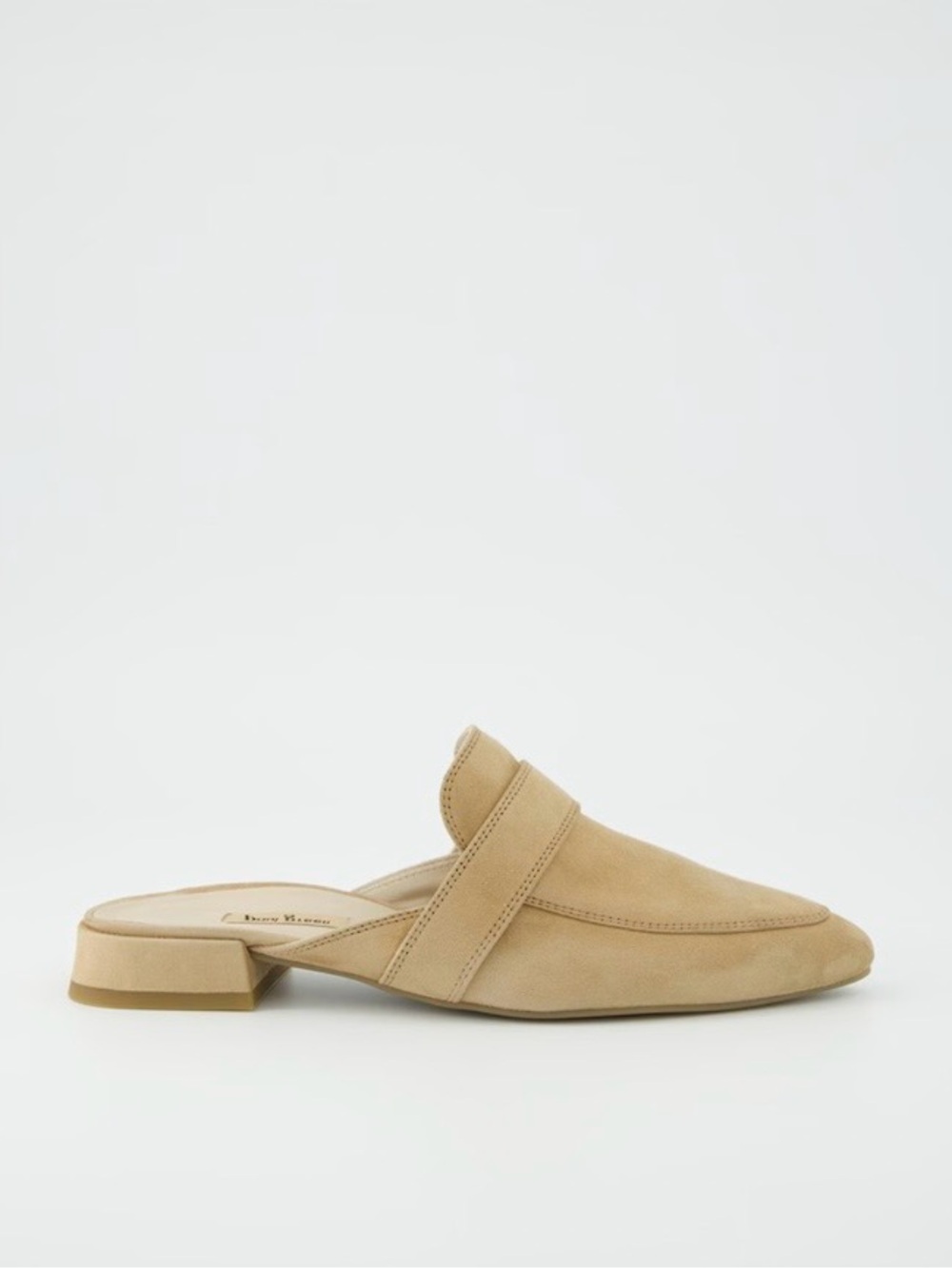 Paul Green Beige Suede Backless Loafer Mule